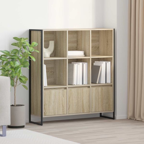 vidaXL Knižnica 2 pcs Sonoma 99,5 x 30 x 108 cm Kompozitné drevo
