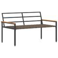 vidaXL Vonkajšia lavička 2 -Seater 116 x 67,5 x 72 cm polyratan