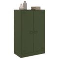 vidaXL Komoda olivovo-zelená 67x39x107 cm oceľová
