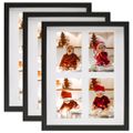 vidaXL 3D fotorámiky 3 ks čierne 28x35 cm na 4 obrázky (10x15 cm)