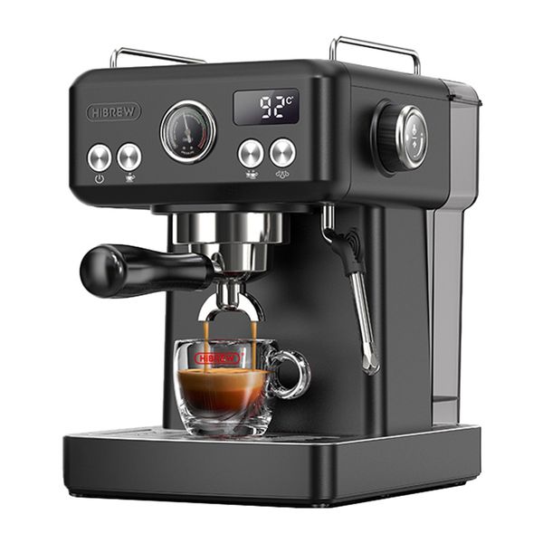 HiBREW H10A piestový espresso stroj s reguláciou teploty (čierny)