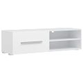 vidaXL 5-dielne TV skrinky s LED osvetlením, matne biele, intenzívne drevo