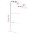 vidaXL Sprchová zástena čierna 80x195 cm polopriehľadné ESG sklo