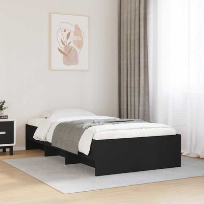 vidaXL Posteľný rám čierny 90x200 cm kompozitné drevo