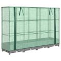 vidaXL Záhon s krytom na skleník ratanový vzhľad 160x40x123 cm