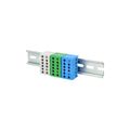 Mostík PE 8+4 (svorka 8x16mm², 4x25mm²) krytý dvojradý, IP20, zelený, 130A, na DIN /2020240