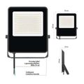 LED reflektor VISIO čierny, 100 W neutrálna biela