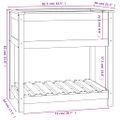 vidaXL Kvetináč s policou biely 82,5x54x81 cm masívna borovica