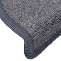 vidaXL Schodové rohože 30 ks 65x24x4 cm svetlosivé a modré polkruhové veľké