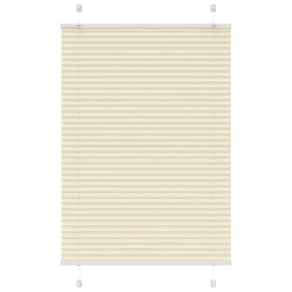 vidaXL plisovaná roleta krémová 85x100 cm Šírka látky 84,4 cm