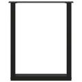 vidaXL Nohy k jedálenskému stolu v tvare U, 2 ks, čierne, 60 x (72-73) cm, oceľové