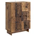 vidaXL Servírovacia skriňa so zásuvkou Staré drevo 66 x 34,5 x 90 cm
