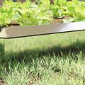 vidaXL Slimáková ohrada 4 ks 100 x 3,5 x 25 cm Pozinkovaná oceľ
