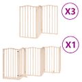 vidaXL Brána pre psa s dverami skladacia 15panely 750cm topoľové drevo