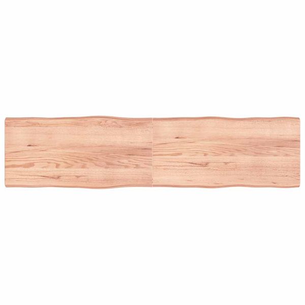 vidaXL Stolová doska svetlohnedá 200x50x(2-6)cm ošetrený masív hrany