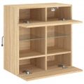 vidaXL TV nástenná skrinka s LED svetlami dub sonoma 58,5x30x60,5 cm