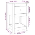 vidaXL Nočné stolíky 2 ks biele 40x35x61,5 cm masívne borovicové drevo
