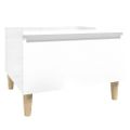 vidaXL Bočné stolíky 2 ks vysoký lesk biele 50x46x35 cm spracov. drevo