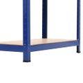 vidaXL Skladovacie regály 2 ks, modré 80x40x160 cm, oceľ a MDF