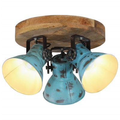 vidaXL Stropná lampa 25 W šmuhovaná modrá 35x35x25 cm E27