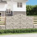 vidaXL Oblúkové gabiónové koše 9ks 300x30x160/180cm pozinkované železo