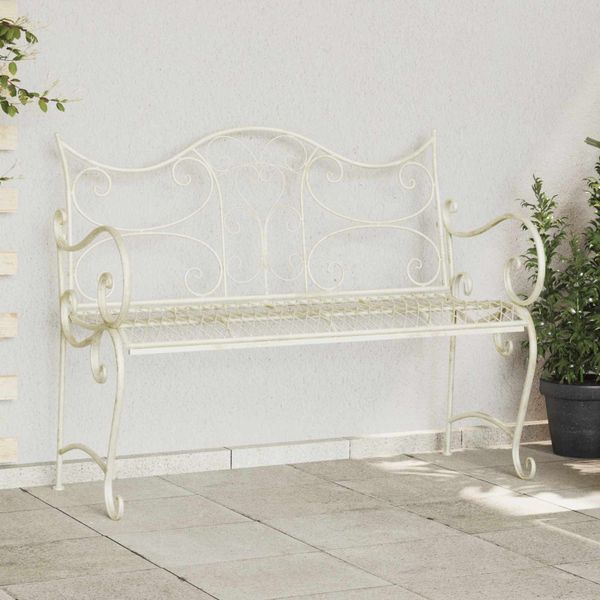 vidaXL Záhradná lavička 2-Počet miest 114 x 56,5 x 90 cm Oceľ