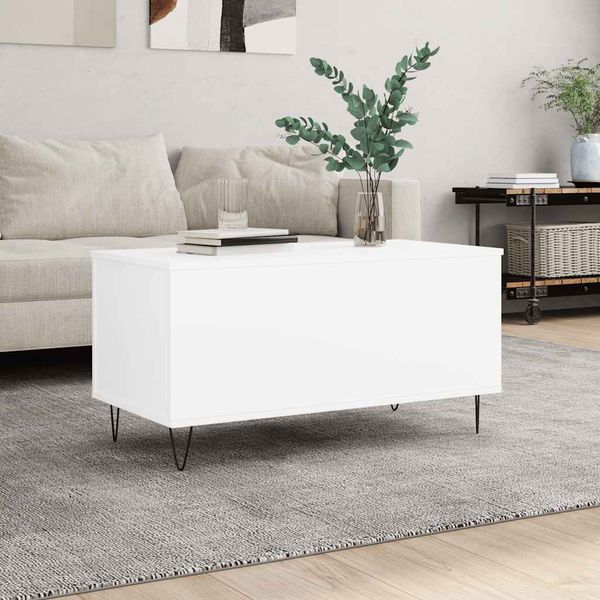 vidaXL Konferenčný stolík biely 90x44,5x45 cm spracované drevo