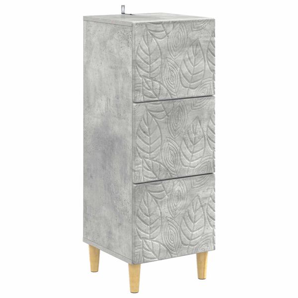 vidaXL Zásuvkový kabinet Betónovo sivá 33 x 34,5 x 90 cm