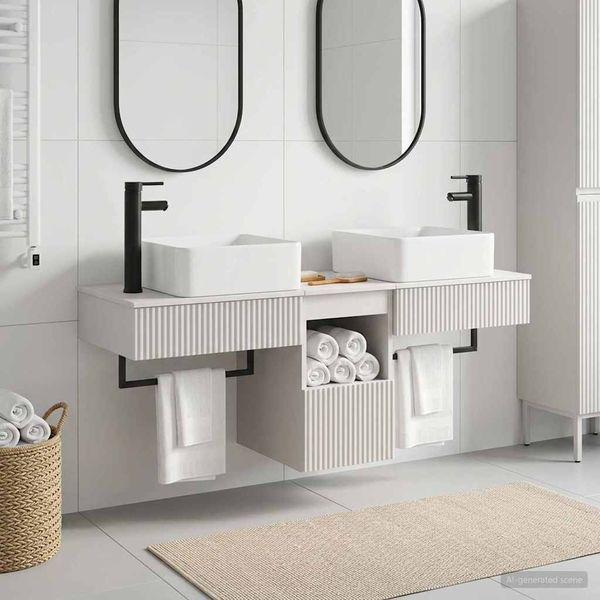 vidaXL Set kabinetov do kúpeľne 3 ks Biela 53 x 35 x 39 cm