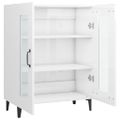 vidaXL Komoda lesklá biela 69,5x34x90 cm spracované drevo