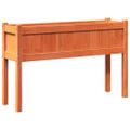 vidaXL Záhr. kvetináč s nohami voskový hnedý 110x31x70cm mas. borovica