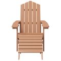 vidaXL Záhradná stolička Adirondack s podnožkou a stolíkom HDPE hnedá