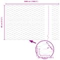 vidaXL Hexagonálny plot s stĺpom 50 x 0,8 m PVC potiahnutá oceľ Sivá