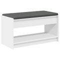 vidaXL Predsieňová lavica Biely 83 x 38 x 45 cm