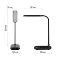 LED stolná lampa EMOS Z7638B MOLLY, čierna