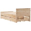 vidaXL Rám postele s matracom a čelom 75x190 cm masívna borovica
