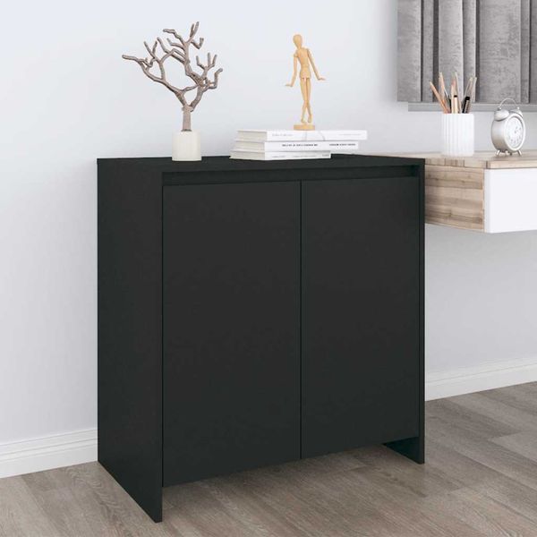 vidaXL Komoda čierna 70x41x75 cm spracované drevo