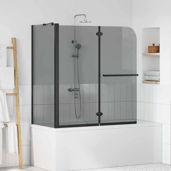 vidaXL Bi-fold sprchový uzáver Tmavá priehľadná 120 x 67 x 129 cm