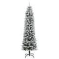 vidaXL Umelý vianočný stromček 150 LED a vločky snehu 150 cm