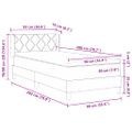 vidaXL Posteľ s pružinovým rámom Tmavohnedá 200 x 90 cm látka