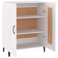 vidaXL Komoda biela 69,5x34x90 cm spracované drevo