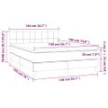 vidaXL Posteľ boxsping s matracom a LED zelená 140x190 cm látka