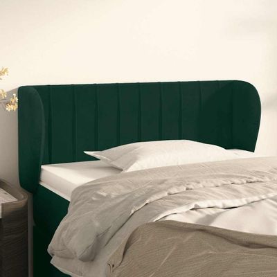 vidaXL Čelo postele so záhybmi tmavozelený 93x23x78/88 cm zamat