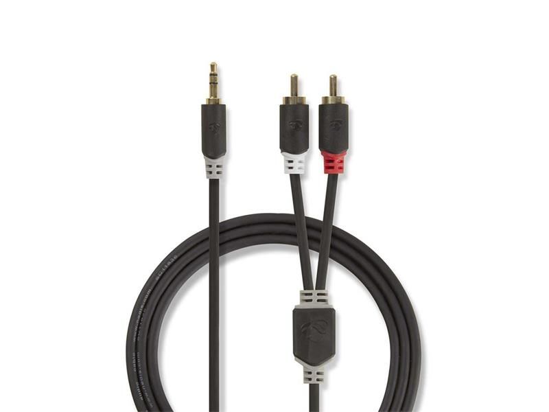 Kábel Jack 3,5mm stereo/2x Cinch 5m NEDIS CABW22200AT50