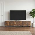 vidaXL TV skrinka Dymový dub 147 x 34,5 x 32 cm Kompozitné drevo