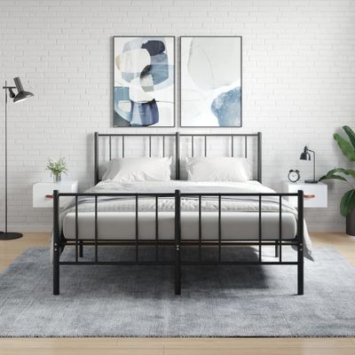 vidaXL Nástenné nočné stolíky 2 ks lesklé biele 35x35x20 cm