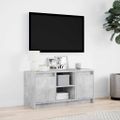 vidaXL TV stolík s LED betónovosivý 100x34x50 cm kompozitné drevo
