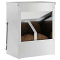 vidaXL Kŕmidlo pre králiky Strieborná 20 x 12,5 x 25 cm 3 kg