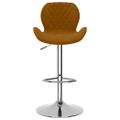 vidaXL Barové stoličky 2 ks hnedé zamatové