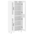 vidaXL Vysoká skrinka biela 69,5x34x180 cm spracované drevo